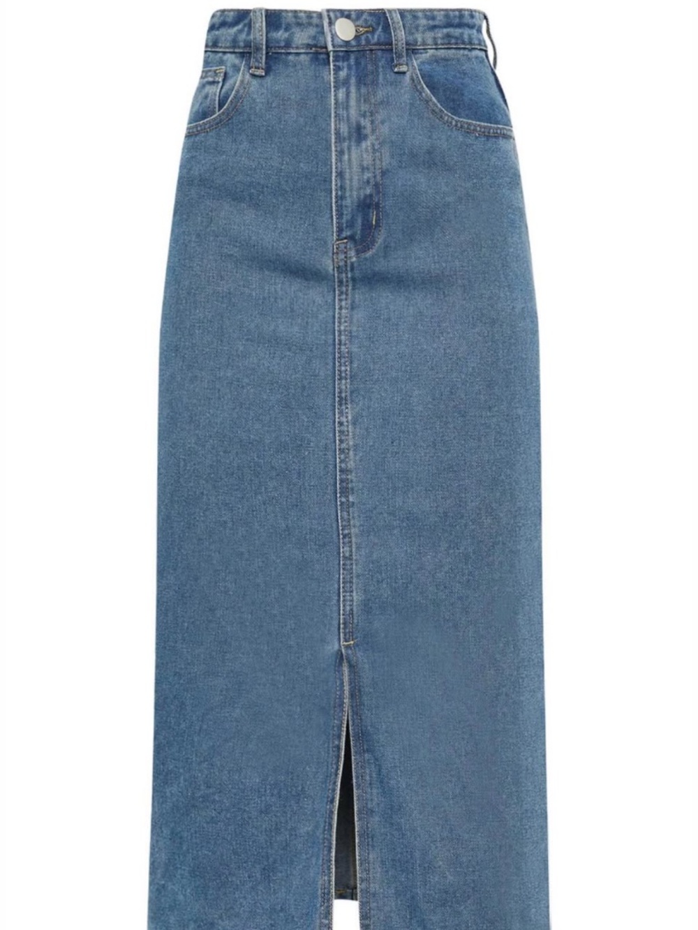 Denim Midi Skirt